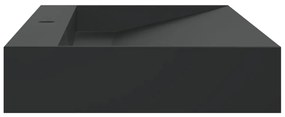 vidaXL Νιπτήρας Μαύρος Ματ 120x46x11εκ. Συνθετικός από Τεχνητό Μάρμαρο