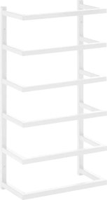 vidaXL Βάση για Πετσέτες Επιτοίχια Λευκή 24 x 12 x 48 εκ. Ατσάλινη