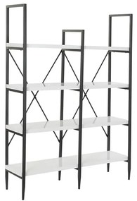 Ράφια DKD Home Decor Μαύρο Μέταλλο Λευκό 4 Ράφια Ξύλο MDF (110 x 30 x 150 cm)