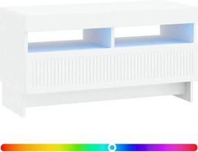 vidaXL Ντουλάπα LED Τηλεόρασης Λευκό Επεξεργασμένο Ξύλο
