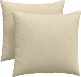 vidaXL Μαξιλάρι Καναπέ 2 pcs Κρεμ 45 x 45 cm ύφασμα