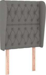 vidaXL Κρεβάτι Boxspring με Στρώμα Σκούρο Γκρι 80x200 εκ. Υφασμάτινο
