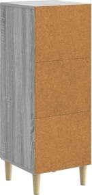 vidaXL Πλαϊνό γραφείο Γκρι Sonoma 33 x 34,5 x 90 εκ Επεξεργασμένο Ξύλο