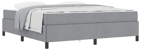vidaXL Κρεβάτι με ελατήρια Ανοιχτό γκρι, Μαύρο 180 x 200 cm