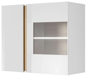 Βιτρίνα 36146-ARCW-WV Λευκό+Grandson 96.5x82.5x40cm Chipboard,Glass
