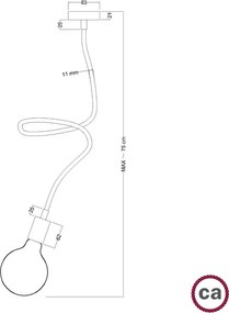 Φωτιστικό Τοίχου ή Οροφής Creative Flex 60 cm Λευκό ΜΑΤ Με Λάμπα