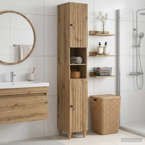 vidaXL Ντουλάπι Μπάνιου με Ανοιχτό Ράφι ALKMAAR Artisan Δρυς