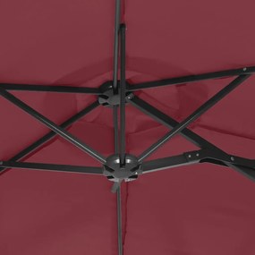 Ομπρέλα με Διπλή Κορυφή Μπορντό 316 x 240 εκ. - Κόκκινο