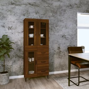 vidaXL Ντουλάπι Καφέ Δρυς 69,5 x 34 x 180 εκ. από Επεξεργασμένο Ξύλο