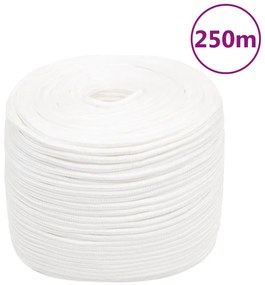 vidaXL Σχοινί Ναυτιλίας Όλο Λευκό 6 χιλ. 250 μ. από Πολυπροπυλένιο