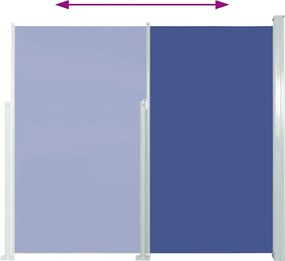 vidaXL Σκίαστρο Πλαϊνό Συρόμενο Μπλε 160 x 500 εκ.