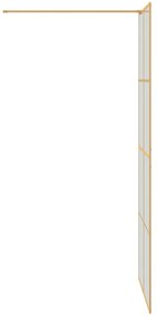 vidaXL Τοίχος Ντους Walk-in Χρυσό 90 x 195 cm σκληρυμένο γυαλί
