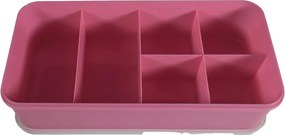 Φαγητοδοχείο έξι θέσεων ροζ 25x13x6εκ.
