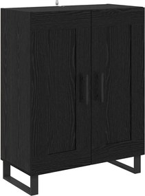 vidaXL Highboard με συρτάρι 2 pcs Μαύρη Οξυά Επεξεργασμένο ξύλο
