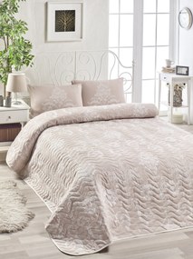 Double Bedspread Set Kraliçe - Mink Mink
White