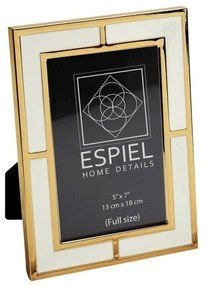 Κορνίζα FAM702 13x18cm Gold-White Espiel Metal,Aluminum