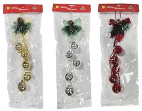 Κρεμαστή Χριστουγεννιάτικη Διακόσμηση με Μπάλες και Κουκουνάρι - Hanging Christmas Decoration with Balls and Pinecone