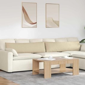 vidaXL Μαξιλάρι Καναπέ 2 pcs Κρεμ 145 x 40 εκ. ύφασμα