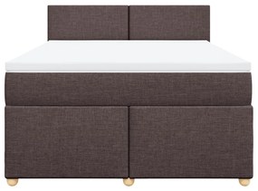 ΚΡΕΒΑΤΙ BOXSPRING ΜΕ ΣΤΡΩΜΑ ΣΚΟΥΡΟ ΚΑΦΕ 140X190 ΕΚ. ΥΦΑΣΜΑΤΙΝΟ 3286671