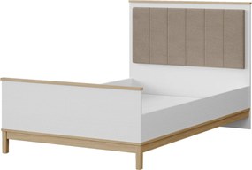 Μονό Κρεβάτι Ξύλο / Λευκό Δρυς DETI 127x206.9x115.8