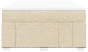 vidaXL Κρεβάτι Boxspring με Στρώμα Κρεμ 160x200 εκ. Υφασμάτινο