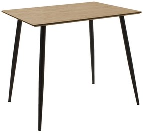 Τραπέζι Cuba pakoworld MDF sonoma-μαύρο 70x70x75εκ Model: 127-000137