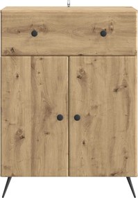 vidaXL Πλαϊνό γραφείο Artisan Δρυς 66 x 34,5 x 90 εκ