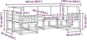 vidaXL Σειρά Καναπέ Εξωτερικού με μαξιλάρι 6 pcs Λευκό και Μπεζ