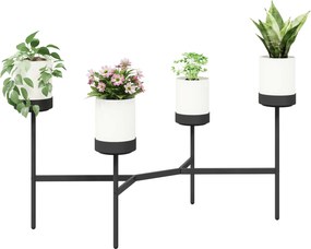 vidaXL Βάση Λουλουδιών Λευκό 125 x 55 x 81 εκ