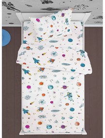 Σεντόνι Παιδικό Space 188 (Σετ 2τμχ) White-Multi DimCol Single 160x240cm 100% Cotton