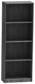 Βιβλιοθήκη Presley pakoworld σε ανθρακί-wenge απόχρωση 60x30x167εκ (1 τεμάχια)