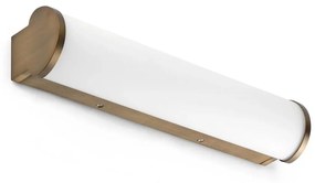 Φωτιστικό Μπάνιου - Τοίχου Danubio 63604 LED 12W 2700K 800Lm Bronze Faro Barcelona Aluminium, Glass