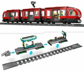 Παιχνίδι Kατασκευή Lego 60423 Downtown Tram and Station Πολύχρωμο