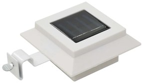 vidaXL Φωτιστικά Εξωτ. Χώρου Ηλιακά 12 τεμ. LED Τετράγωνα Λευκά 12 εκ.