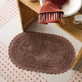 Πατάκι Μπάνιου Οβάλ (50x80) Kentia Loft Mack 43 Brown