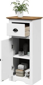 vidaXL Ντουλάπι μπάνιου BODO Λευκό και καφέ 44x30x90 cm