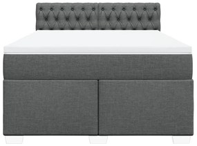 ΚΡΕΒΑΤΙ BOXSPRING ΜΕ ΣΤΡΩΜΑ ΣΚΟΥΡΟ ΓΚΡΙ 140X200 ΕΚ ΥΦΑΣΜΑΤΙΝΟ 3285919