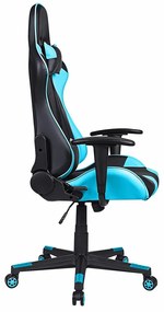Καρέκλα gaming Mesa 312, Μπλε, Μαύρο, 125x70x67cm, 19 kg, Με ρόδες, Με μπράτσα, Μηχανισμός καρέκλας: Κλίση | Epipla1.gr