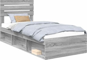 vidaXL Σκελετός Κρεβατιού Γκρι Sonoma 100 x 200 cm