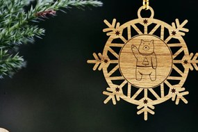 Σετ των 3 Intra απο ξύλο plywood 3mm-4mm πάχος Χριστουγεννιάτικο διακοσμητικό αρκουδάκι Δίασταση 4x4 cm INTRAFABR-108814030