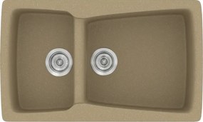 Sanitec Classic 320 (79×50) - Γρανιτένιος νεροχύτης - Metallic CREAM