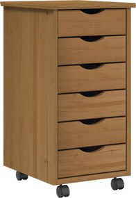 vidaXL Σετ Γραφείου και Κινητού Ντουλαπιού MOSS 2 pcs Μέλι Καφέ
