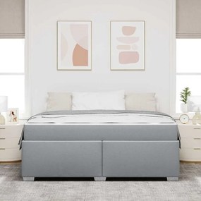 vidaXL Σκελετός Κρεβατιού Ανοιχτό γκρι 180 x 200 cm ύφασμα