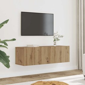 vidaXL Ντουλάπια Τοίχου Τηλεόρασης 2 Τεμ. Artisian Δρυς 100x30x30 εκ