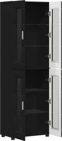 vidaXL Highboard FLORIN Μαύρο 60 x 35 x 182 εκ. Επεξεργασμένο ξύλο