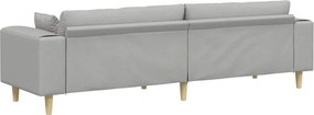 vidaXL Καναπές Σκίουρος Γκρί 250 x 77 x 76 εκ. ύφασμα