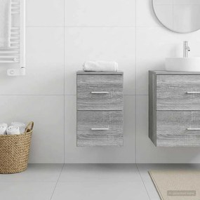 vidaXL Ντουλάπι Μπάνιου Γκρι Sonoma 30 x 41 x 50 εκ.