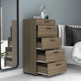 Συρταριέρα Helia Megapap χρώμα καρυδί 60x44x108εκ.