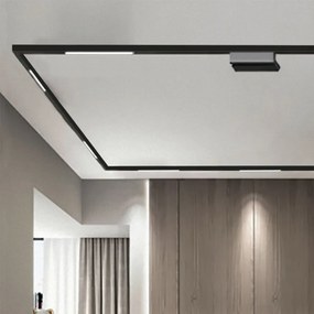 Φωτιστικό LED 18W 3CCT για μαγνητική ράγα σε μαύρη απόχρωση D:32,8X2,4X4,3cm (TM0010-Black)