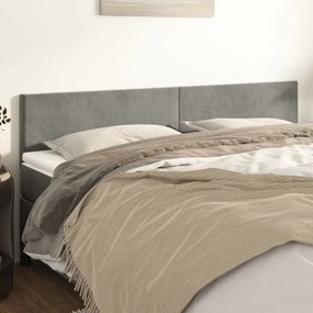 vidaXL Κεφαλάρια Αν. Γκρι Βελούδινα 200x5x78/88 εκ.